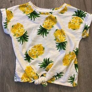 Old Navy pineapple/floral shirt - toddler